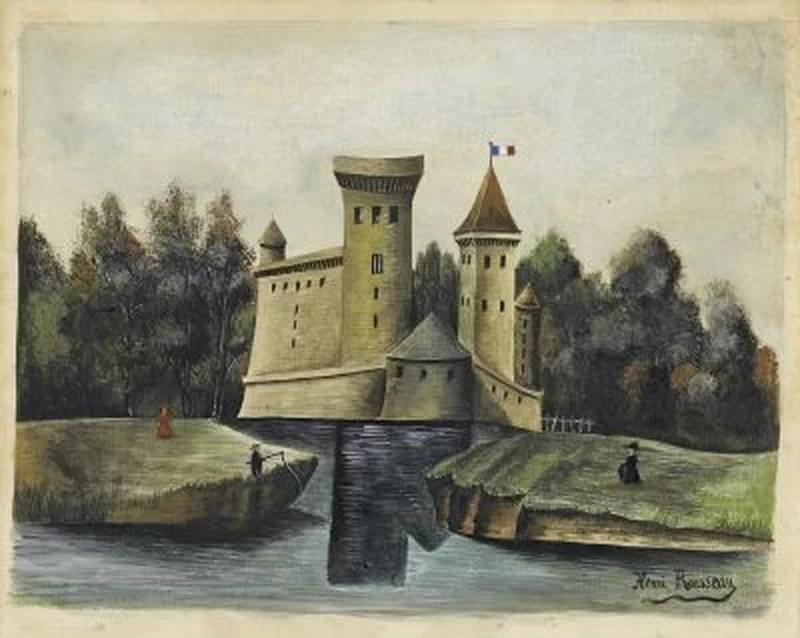 Paesaggio con castello